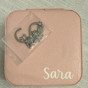 Sara Silver Chain necklace and jewelry box